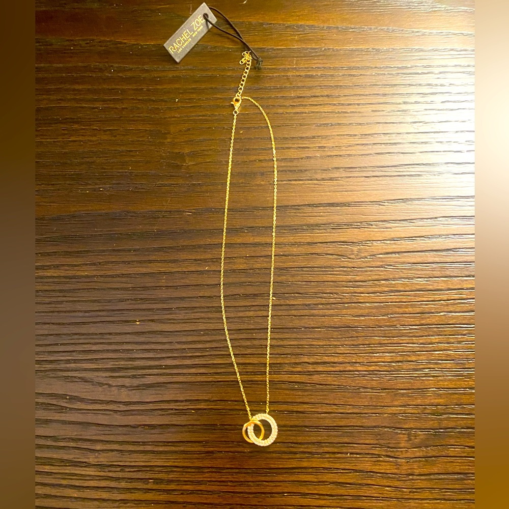 NEW Rachel Zoe gold circle necklace